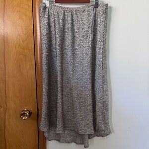 Sienna Sky Silk Midi Skirt, L